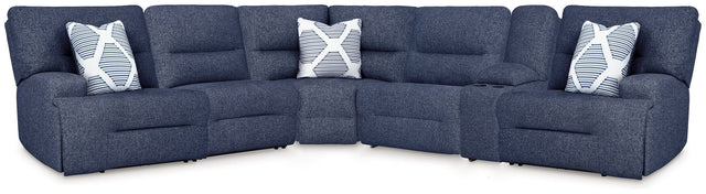 Acklen Place Navy 6-Piece Power Reclining Sectional front view