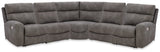 Next-Gen DuraPella 5-Piece Power Reclining Sectional sofa, front view
