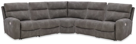 Next-Gen DuraPella 5-Piece Power Reclining Sectional sofa, front view
