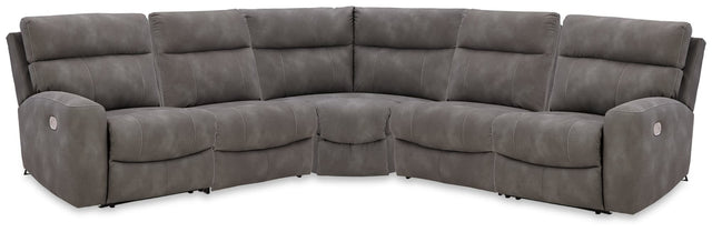 Next-Gen DuraPella 5-Piece Power Reclining Sectional sofa, front view