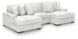 Front view of Stupendous Alloy Velvet 3-Piece Sectional Sofa with Double Chaise
