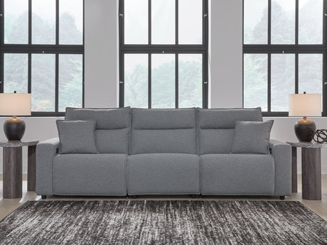 Modmax Salt and Pepper 3-Piece Power Reclining Sectional front view