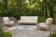 Carter Beige Hall Outdoor Sofa set front view