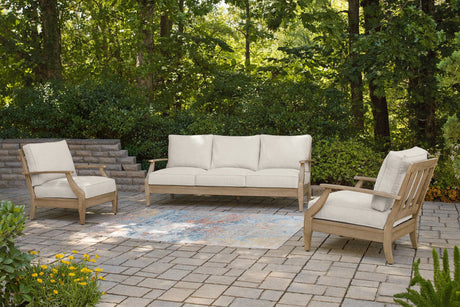 Carter Beige Hall Outdoor Sofa set front view