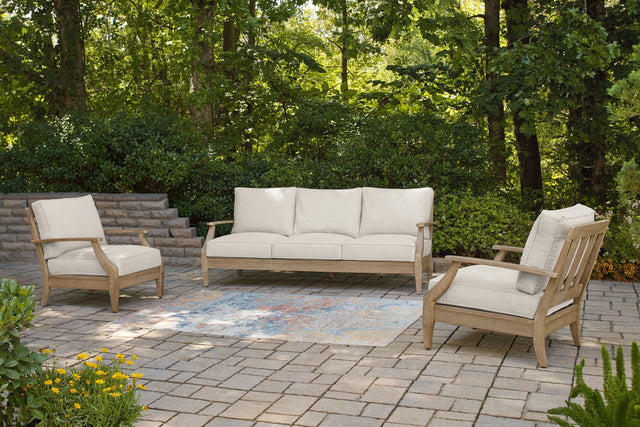 Carter Beige Hall Outdoor Sofa set front view