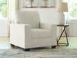 Greenbriar Ivory Velvet Chair front angle view