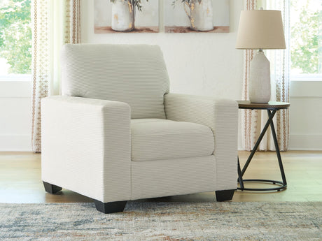 Greenbriar Ivory Velvet Chair front angle view