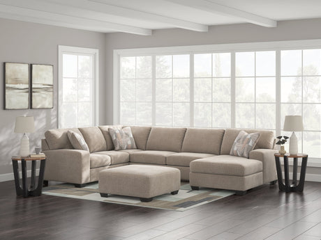 main view of Seyler Lane Hemp Chenille 3-Piece Sectional with Chaise sectional sofa