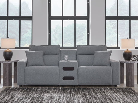ModMax II Salt and Pepper 3-Piece Power Reclining Sectional front view