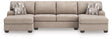 Main view of Seyler Lane Hemp Chenille 3-Piece Sectional with Double Chaise sofa
