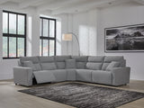 ModMax II Salt and Pepper 5-Piece Power Reclining Sectional front view