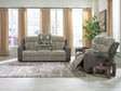 WhipLash Sisal Sofa and Loveseat front view reclining set