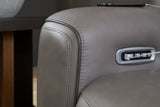 5Z-Comfort Coin power reclining sofa and loveseat set, front view
