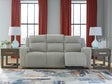 Forest Lake Alloy Chenille Velvet Power Reclining Sofa front view