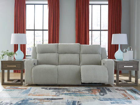 Forest Lake Alloy Chenille Velvet Power Reclining Sofa front view