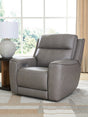 5Z-Comfort Coin Leather Power Recliner front view