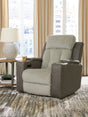 WhipLash Sisal Chenille Power Recliner main front view