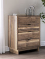 Chirason Brown Chest of Drawers front view showing drawers