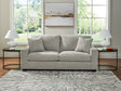 Greenbriar Smoke Velvet Sofa front angle view