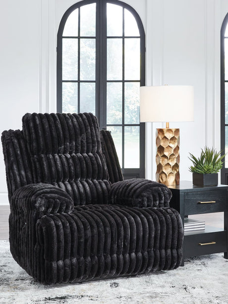 Rhine Falls Onyx Power Recliner front view