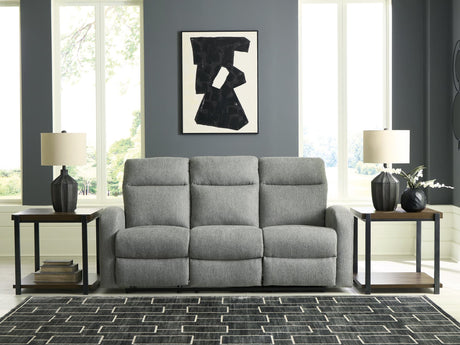 Gauntlet Sterling Chenille Reclining Sofa front view