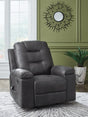 Stockworth Granite Faux Leather Recliner front view