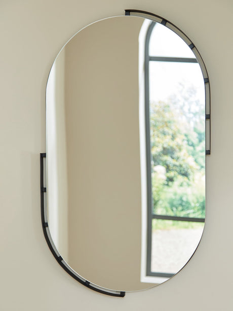 Valkings Black Accent Mirror front view