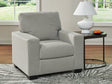 Greenbriar Smoke Velvet Chair front angle showing track arms
