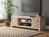 Cayboni 71-inch tan TV stand front view