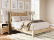 Aleaport Warm Brown Queen Panel Bed front view