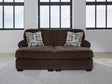 Front view of Kimlee Chocolate Velvet 2-Piece Super Chaise sectional