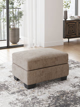 Olten Mocha Chenille Ottoman front angle