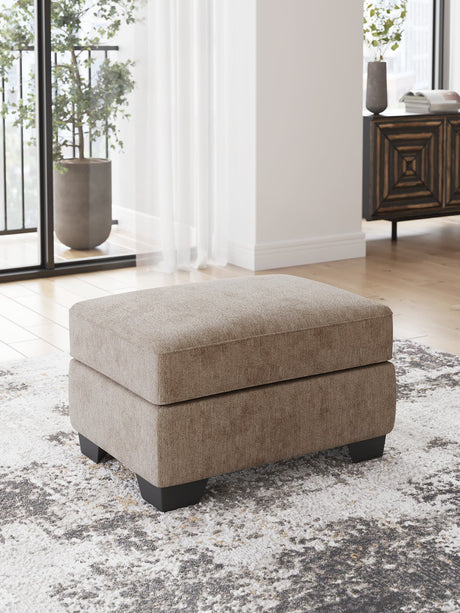 Olten Mocha Chenille Ottoman front angle