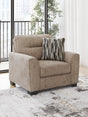 Olten Oversized Chair in mocha chenille front angle view