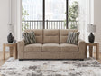 Olten Mocha Chenille Sofa front view