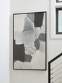 Adilson Wall Art front view with white, gray, and black abstract design