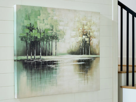 Garlenridge Green Tan White Wall Art front view