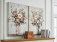 Faisaldon multi wall art set of 2 front view with floral designs