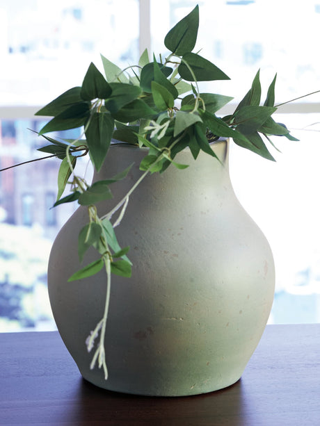 Baychester Antique Green Terra Cotta Vase front view