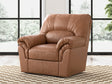 WillowBend Caramel Faux Leather Recliner chair main front view