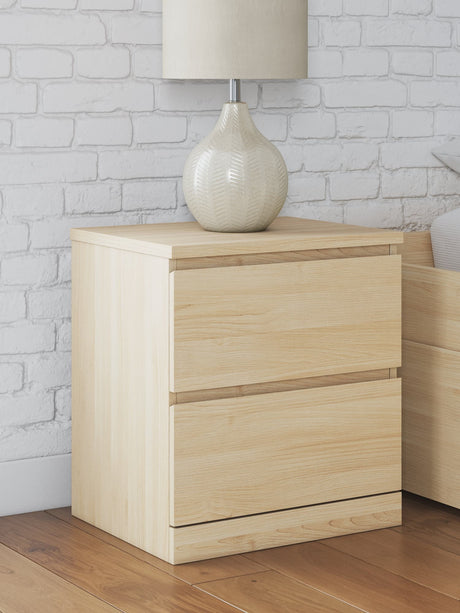 Onita Natural Finish Nightstand front angle