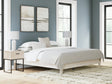 Socalle Light Natural King Platform Bed front view