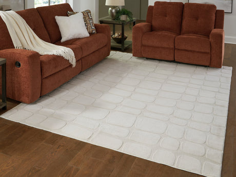 Malvinsboro Sandstone Washable 8x10 Area Rug, top view