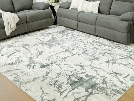 Tobinbury Gray 8x10 Washable Area Rug top view
