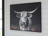 Harlandale Black White Brown framed wall art front view