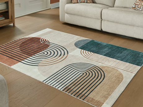 Farrendale Multi Washable 8' x 10' Area Rug, front view