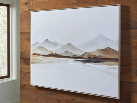 Karalen White Gray Brown Wall Art front view