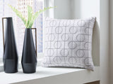 Kydner white and black geometric accent pillow front view