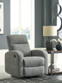 main view of Gauntlet Sterling Chenille Recliner chair