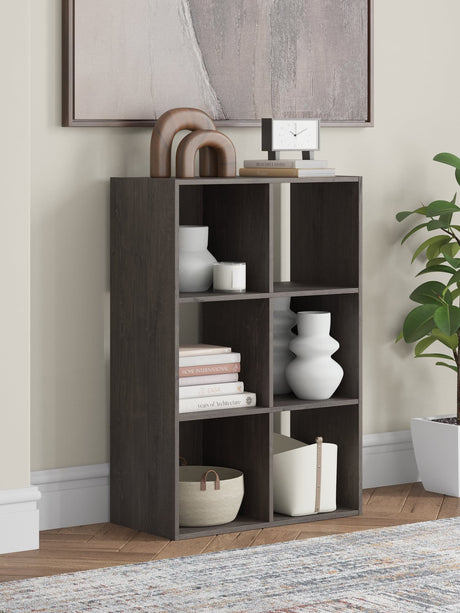 Piperton Charcoal Six-Cube Organizer front view
